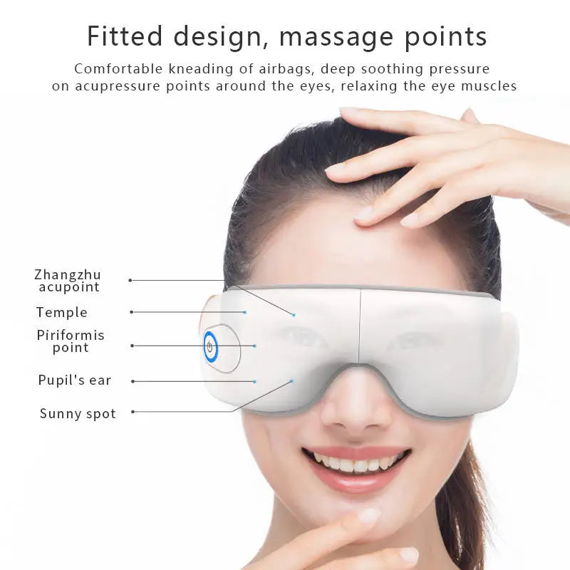 Smart Air Pressure Eye Massager with Heat & Vibration for Stress Relief - 3