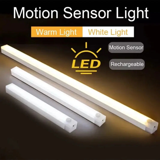 Rechargeable Motion Sensor LED Under Cabinet Light - Dimmable Wireless Closet Night Light