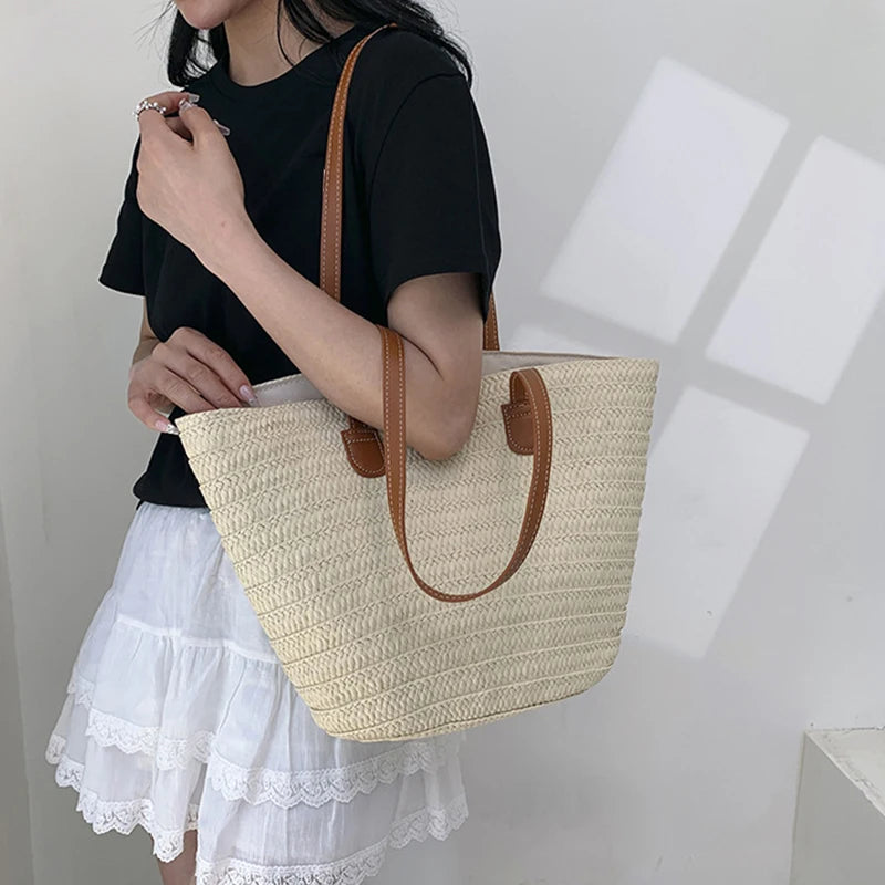 Luxury Bohemian Straw Tote