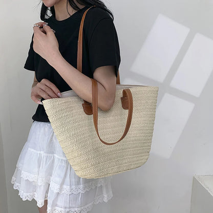 Luxury Bohemian Straw Tote