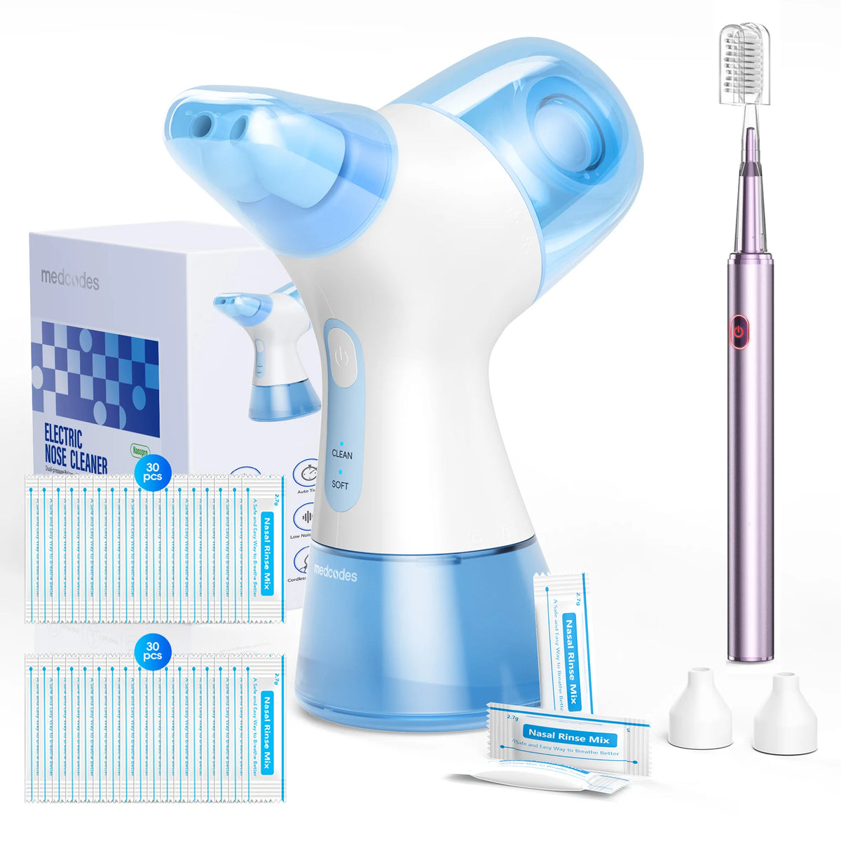 Electric Nasal Irrigator & Sonic Toothbrush Combo for Sinus Relief