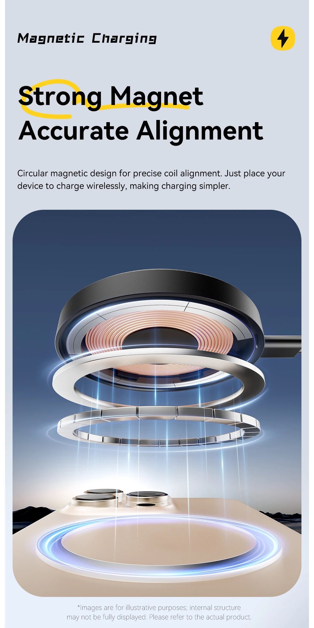 15W Magnetic Foldable Wireless Charger Stand for iPhone & Earbuds