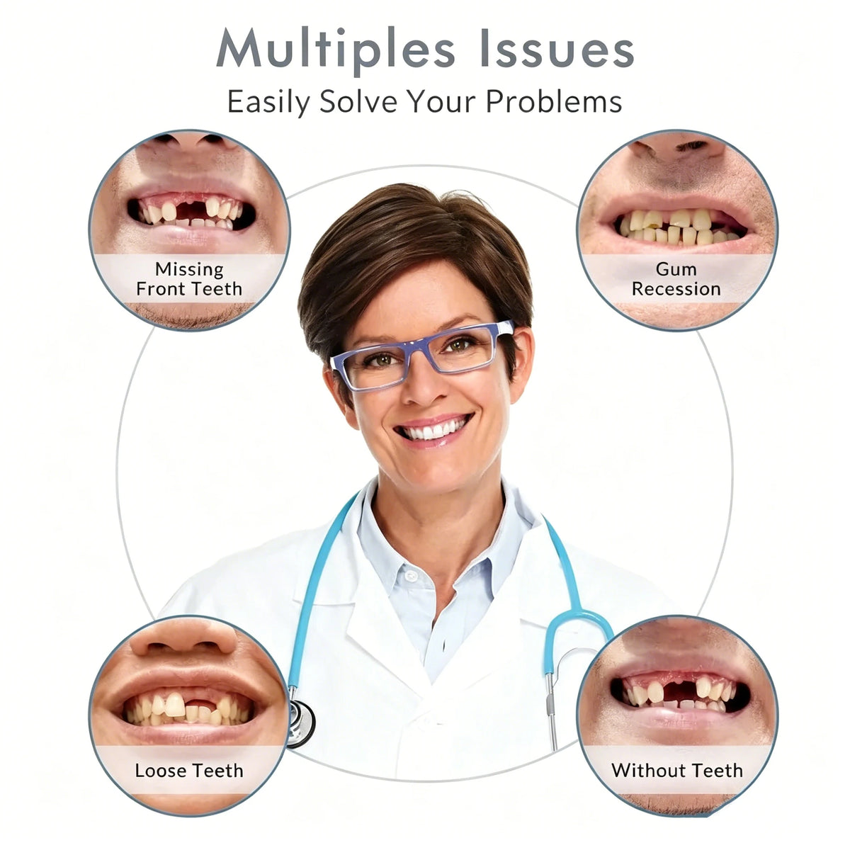 Instant Snap-On Smile Veneers - Realistic Comfort Fit Teeth for Natural Looking Smile