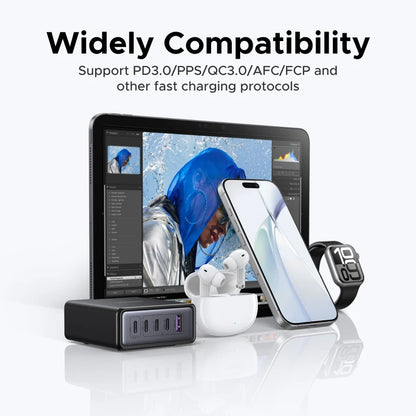 UGREEN 65W GaN Fast Charger 5-in-1 USB-C Desktop Power Adapter
