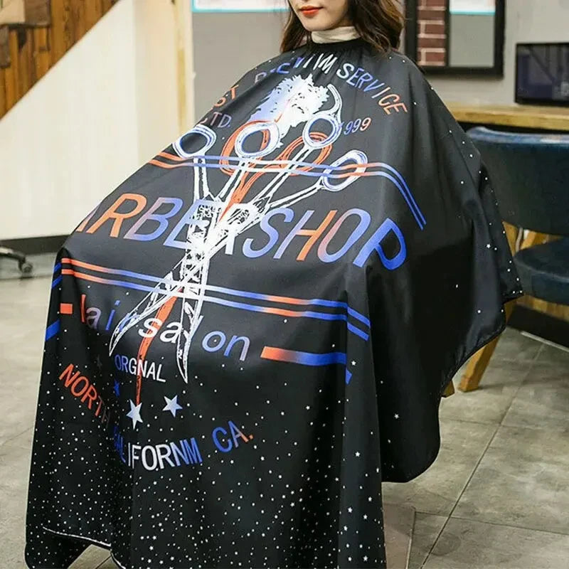 Professional Waterproof Barber Cape - Adjustable Haircutting Gown