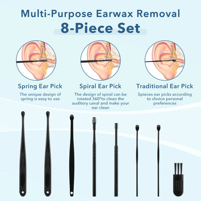 Electric Baby Ear Wax Removal Vacuum Cleaner with LED Light & 3 Suction Levels