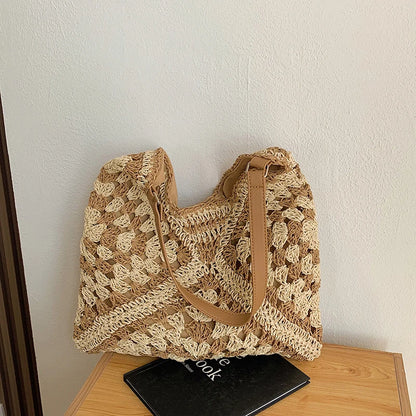 Luxury Woven Straw Beach Bag