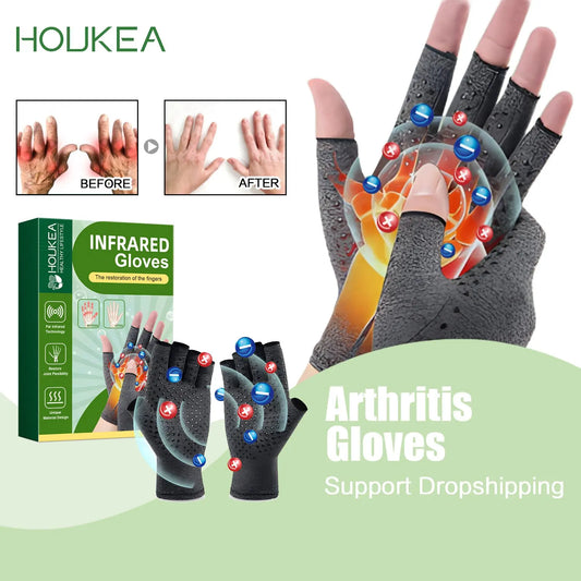 Magnetic Compression Arthritis Gloves - Hand & Wrist Pain Relief Therapy