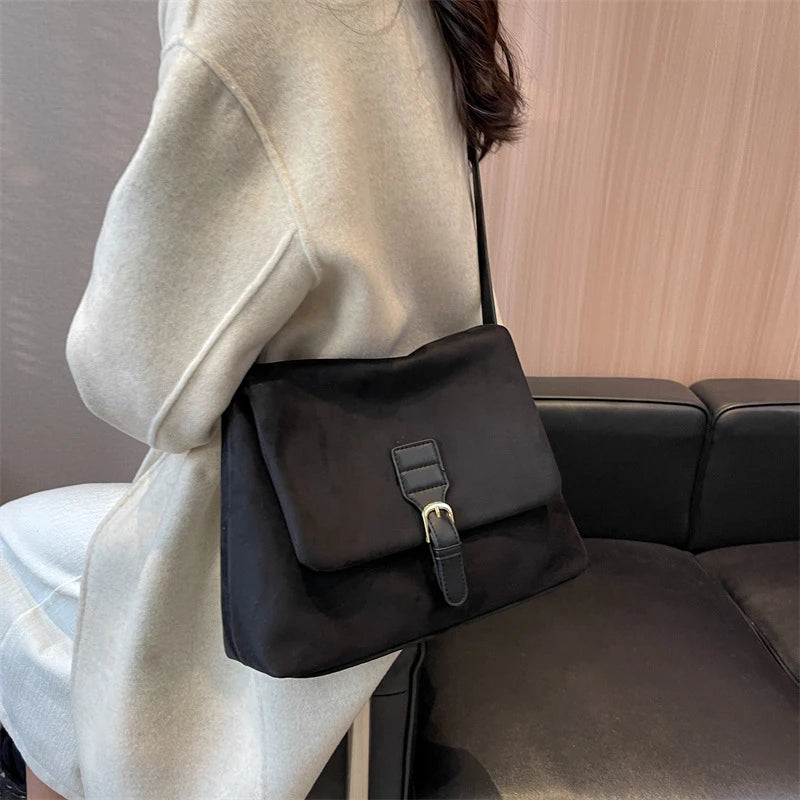 Luxury Vintage Suede Hobo Bag