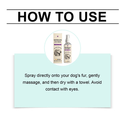 Waterless Dog Wash Foam Shampoo – No-Rinse Deodorizing Cleanser for Dogs