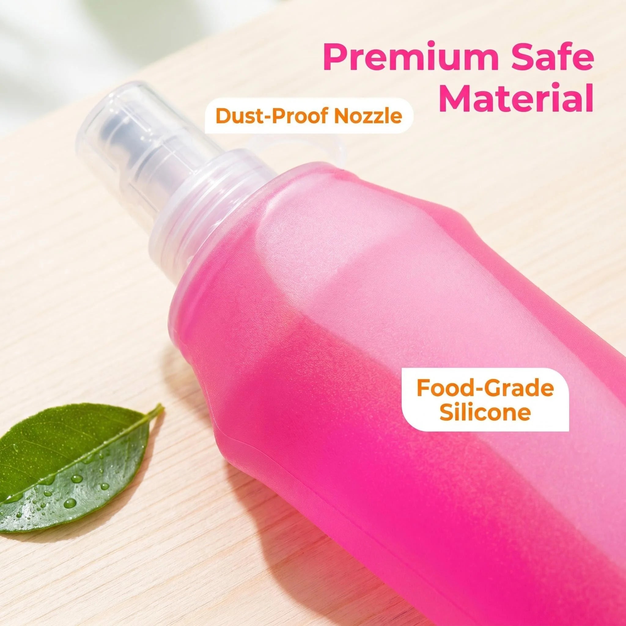 Collapsible Silicone Water Bottle - Lightweight Leak-Proof Travel Kettle - 7