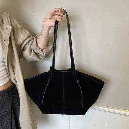 Luxury Retro Suede Shoulder Tote
