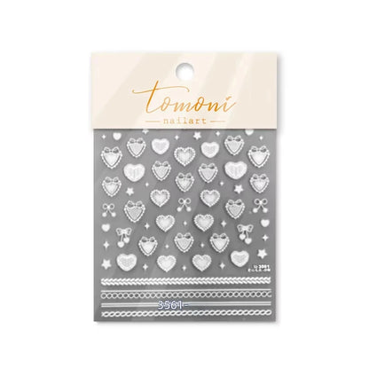 3D Christmas Nail Art Stickers - Festive Snowman & Snowflake Manicure Decals