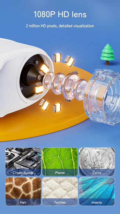 Portable Handheld Digital Microscope for Kids with HD IPS Screen