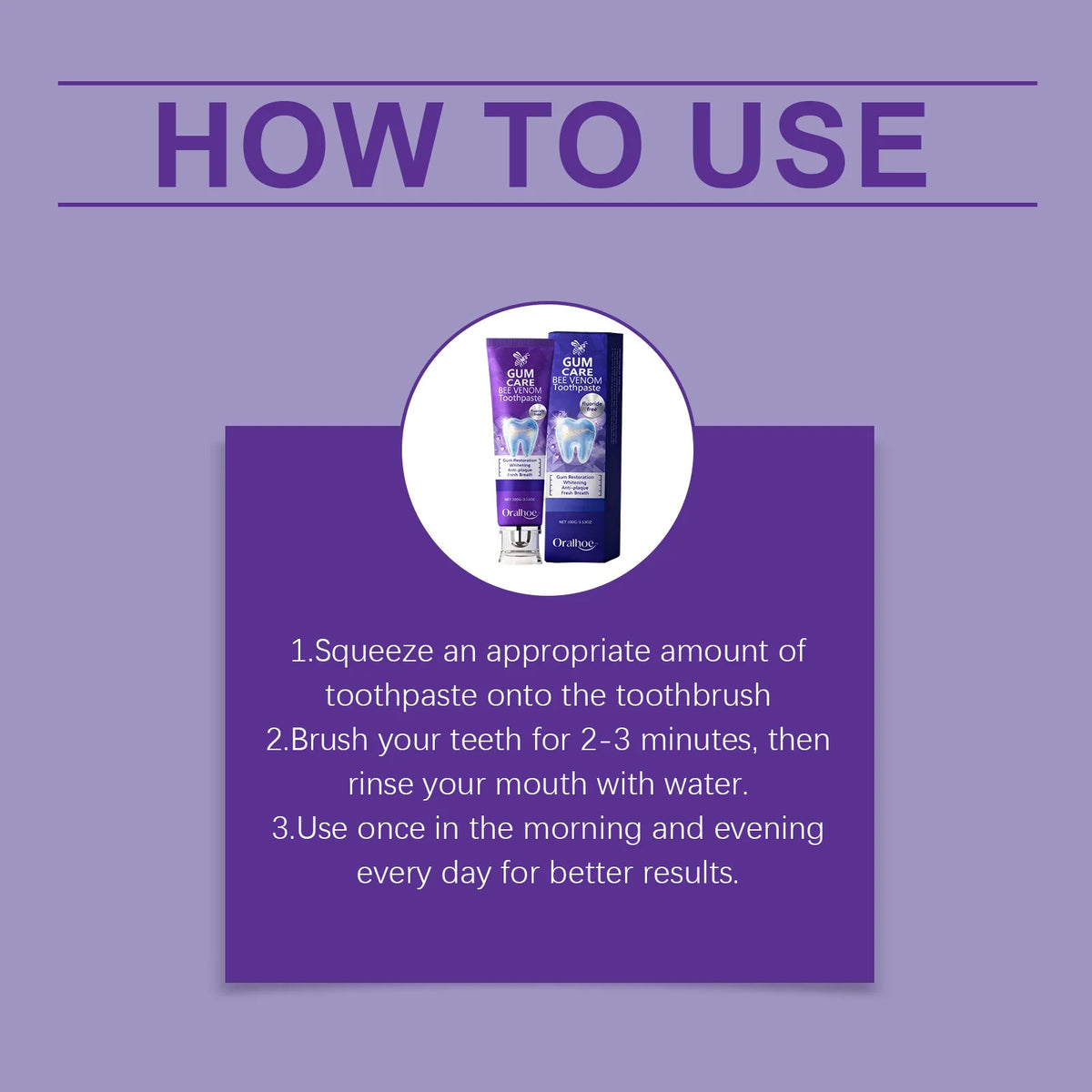 Bee Venom Gum Care Toothpaste for Teeth Whitening and Enamel Repair