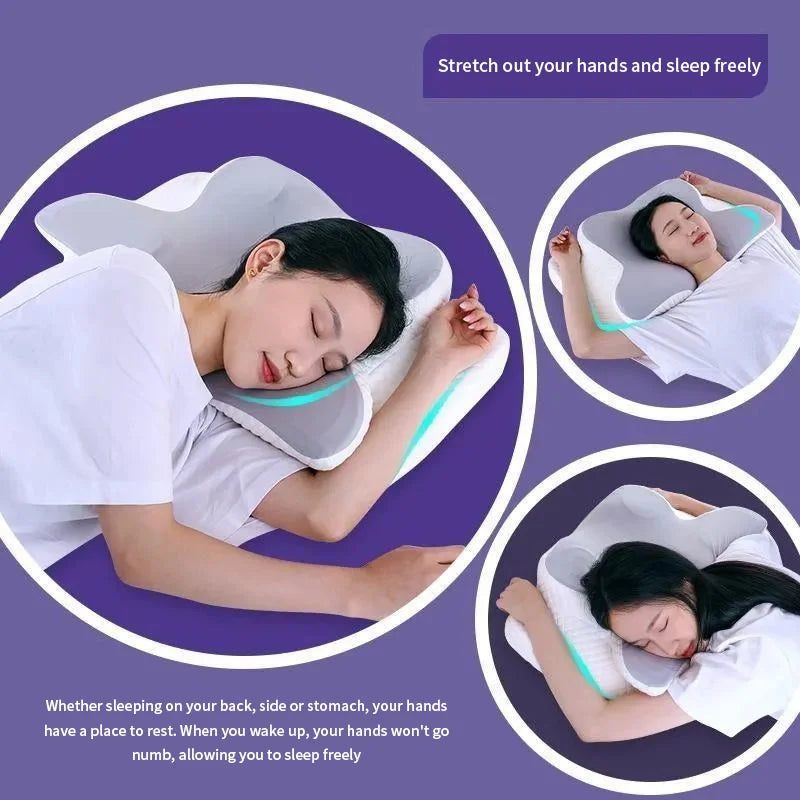 Cooling Memory Foam Cervical Pillow for Neck Pain & Comfortable Sleep