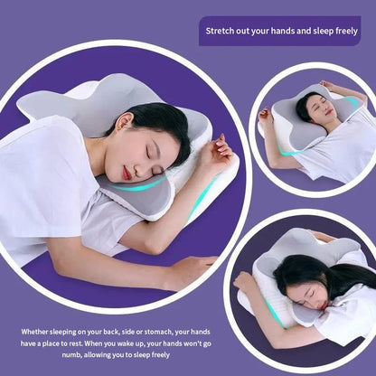 Cooling Memory Foam Cervical Pillow for Neck Pain & Comfortable Sleep