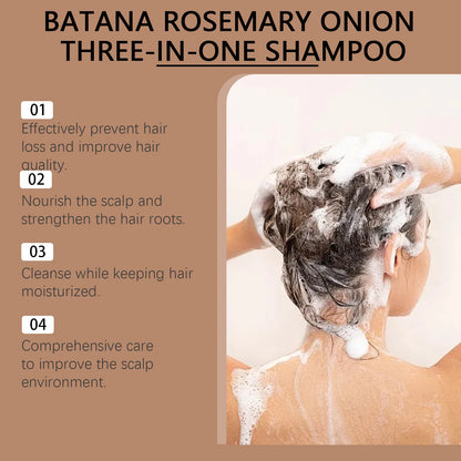 Batana & Rosemary Hair Growth Shampoo for Deep Scalp Repair & Anti-Dandruff