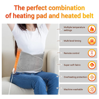 Electric Heating Waist Belt - Thermal Therapy Pad for Back Pain Relief