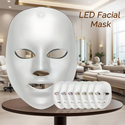 Wireless 7-Color LED Facial Mask for Anti-Aging & Acne