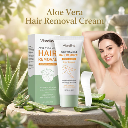 Aloe Vera Painless Hair Removal Cream - Gentle Whole-Body Depilatory for Smooth Skin