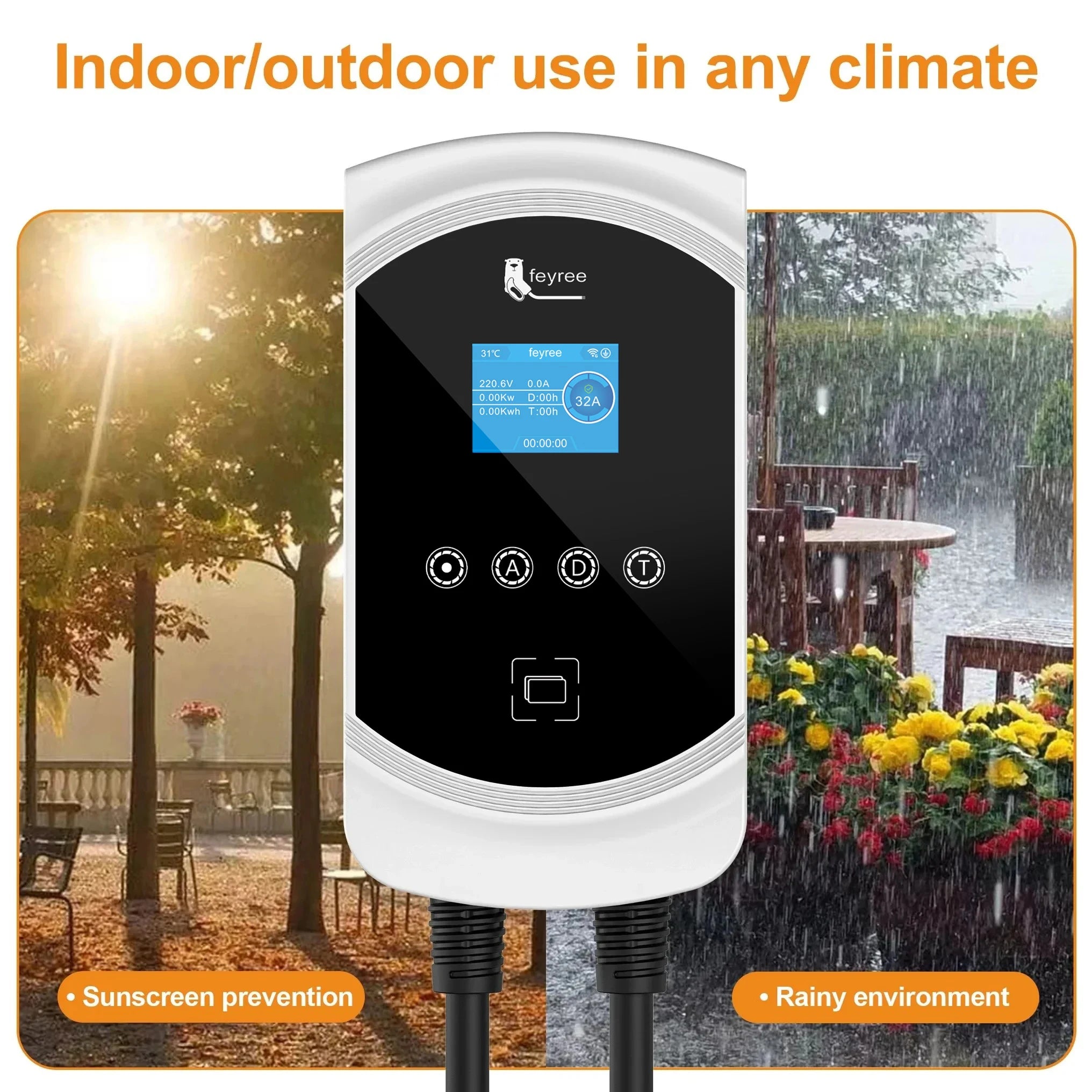 Smart EV Charging Wallbox - Adjustable 7KW/11KW/22KW Fast Charger with App - 19