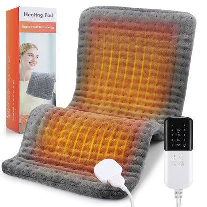 Electric Heating Pad for Back & Joint Pain Relief with Adjustable Heat & Timer