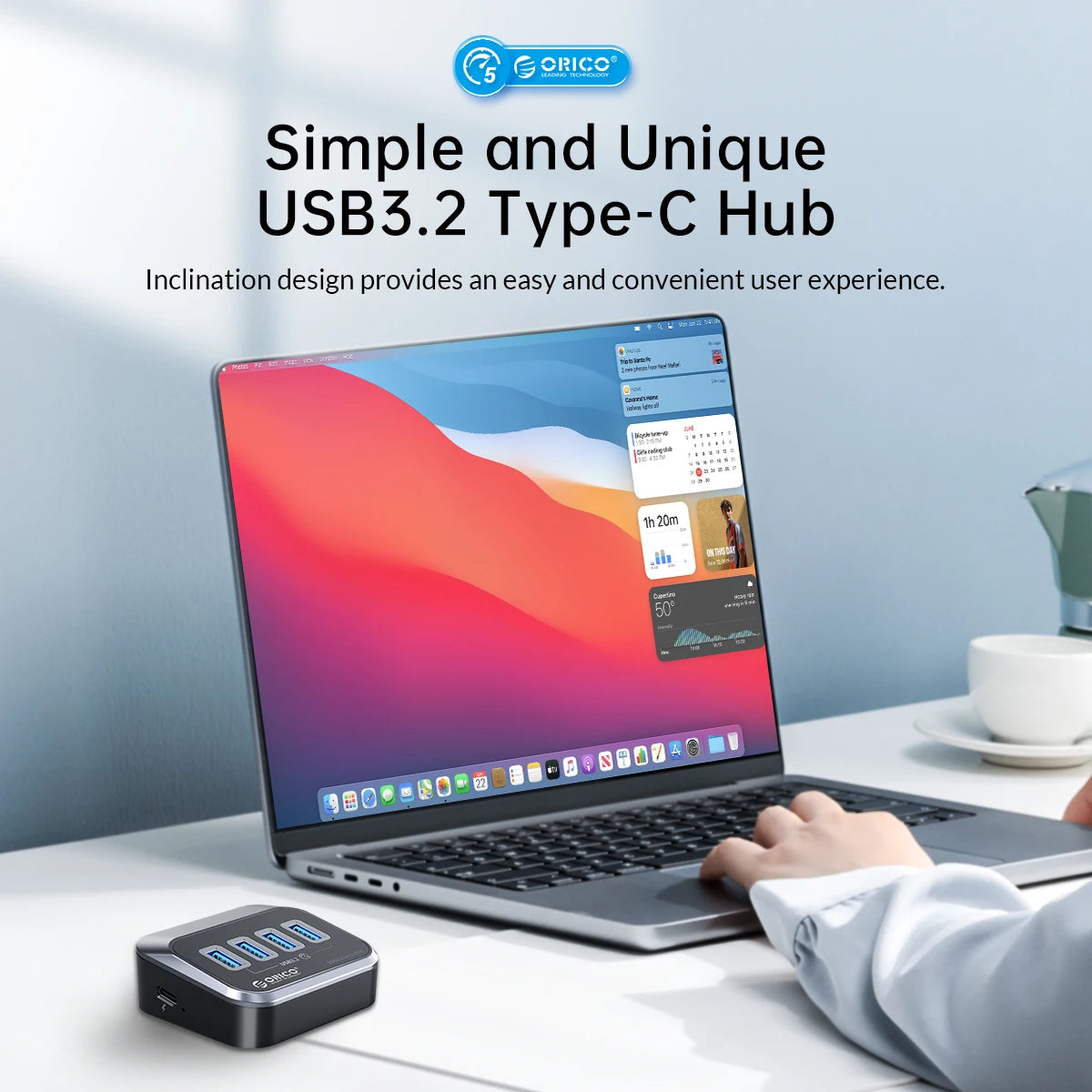 7-Port Powered USB 3.2 Hub with Fast Charging for Laptop & PC - 9