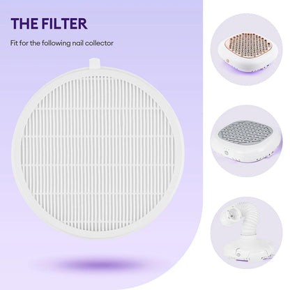 2-in-1 Brushless Nail Dust Collector Vacuum with LED Tube