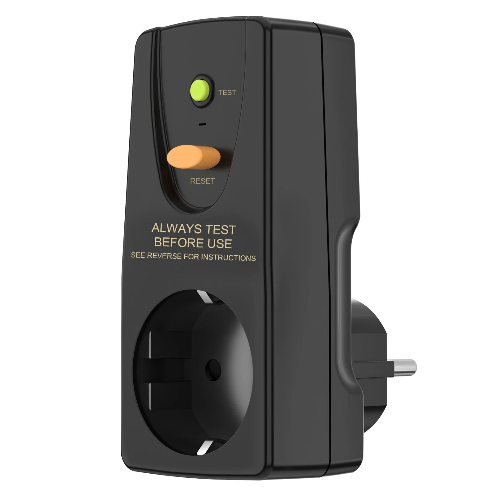 EU GFCI Leakproof Safety Plug - 16A RCD Circuit Breaker for Home & Outdoor - 16