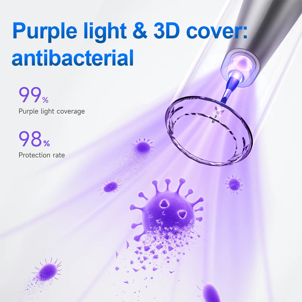 Visual Ultrasonic Tooth Cleaner with HD Camera & LED Light - 13