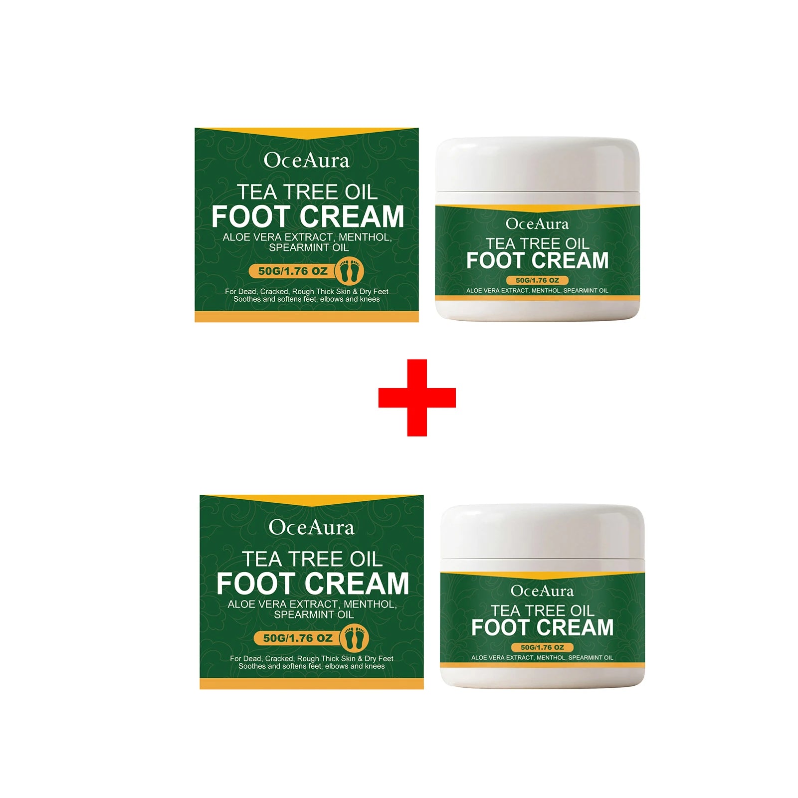 Tea Tree Oil Foot Repair Cream for Cracked Heels and Dry Skin - 13