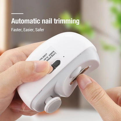 Automatic Electric Nail Clipper with Integrated LED Light & Polisher