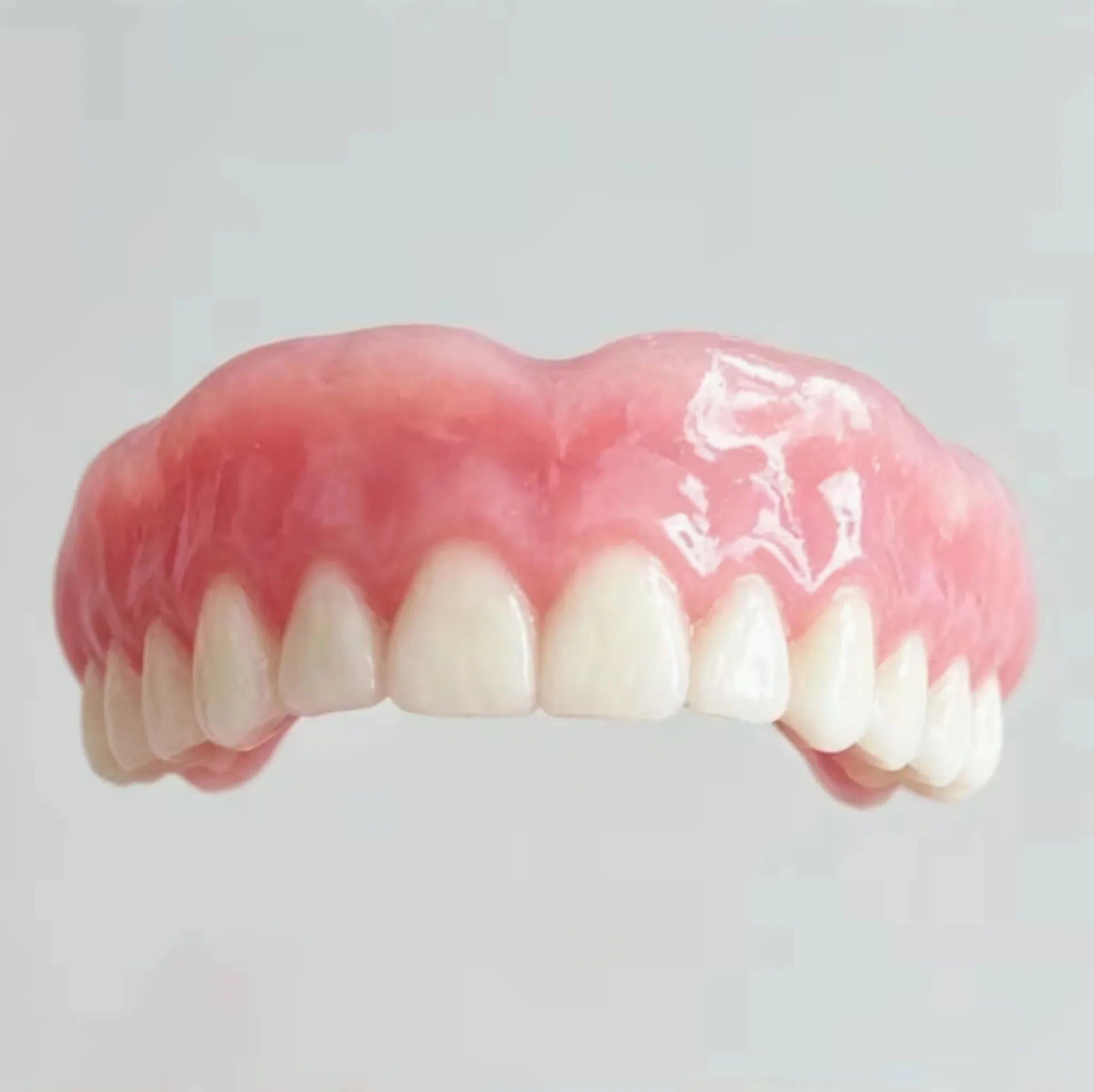 Natural Feel Silicone Denture Set - Comfortable Fit Upper & Lower False Teeth - 2
