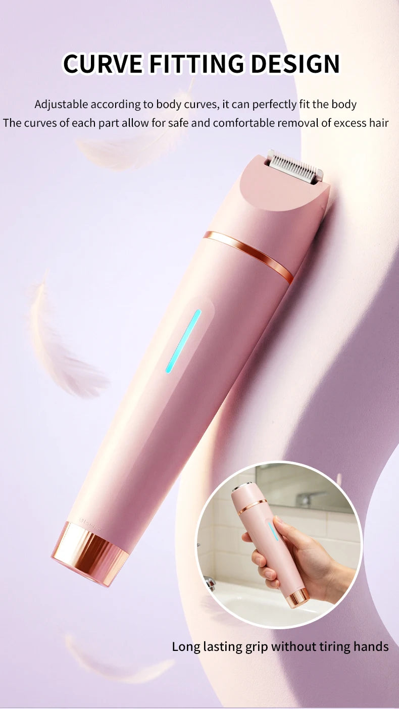 3-in-1 Waterproof Electric Lady Shaver & Painless Hair Removal Trimmer - 11