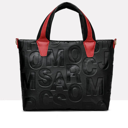 Luxury Contrast Leather Tote