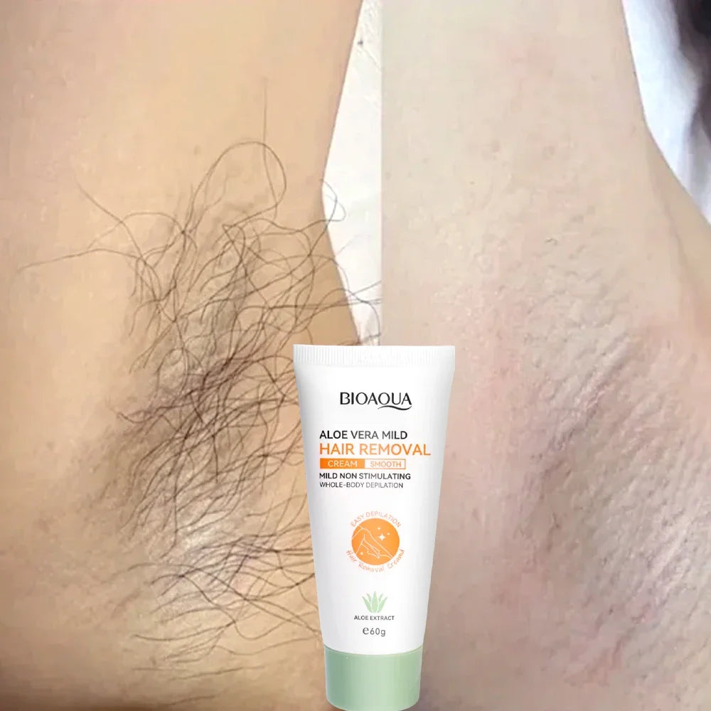 Gentle Aloe Vera Hair Removal Cream for Painless Full Body Smoothing