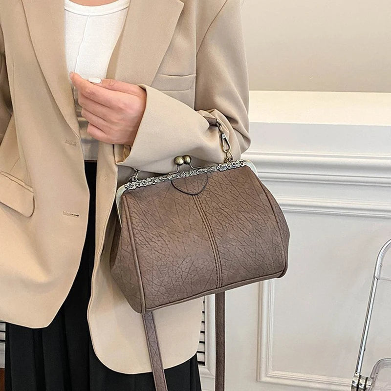 Luxury Vintage Alligator Kiss-Lock Bag