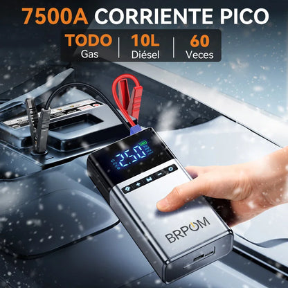 6000A Car Jump Starter with 180PSI Air Compressor, 26800mAh Portable Power