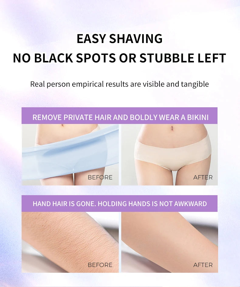 3-in-1 Waterproof Electric Lady Shaver & Painless Hair Removal Trimmer - 10