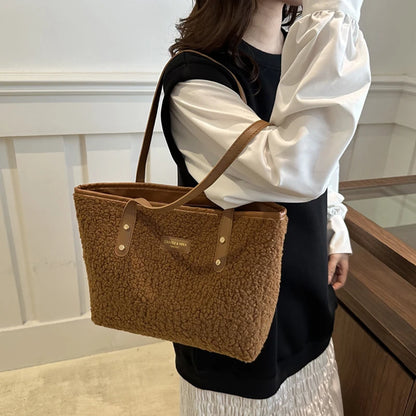 Luxury Lamb Wool Tote Bag