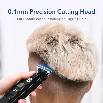Professional Cordless Hair Trimmer & Precision Grooming Clipper with LED Display