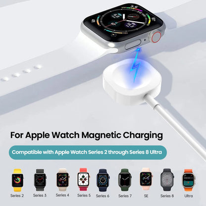 Magnetic Fast Charger for iWatch Series 1-11 & Ultra 1/2 USB-C Cable