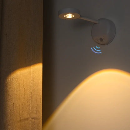 Wireless Motion Sensor LED Wall Light - Rechargeable Type-C Dimmable Indoor Lamp