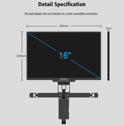 16" QHD Stackable Portable Monitor - Dual Screen Laptop Display 2560x1600