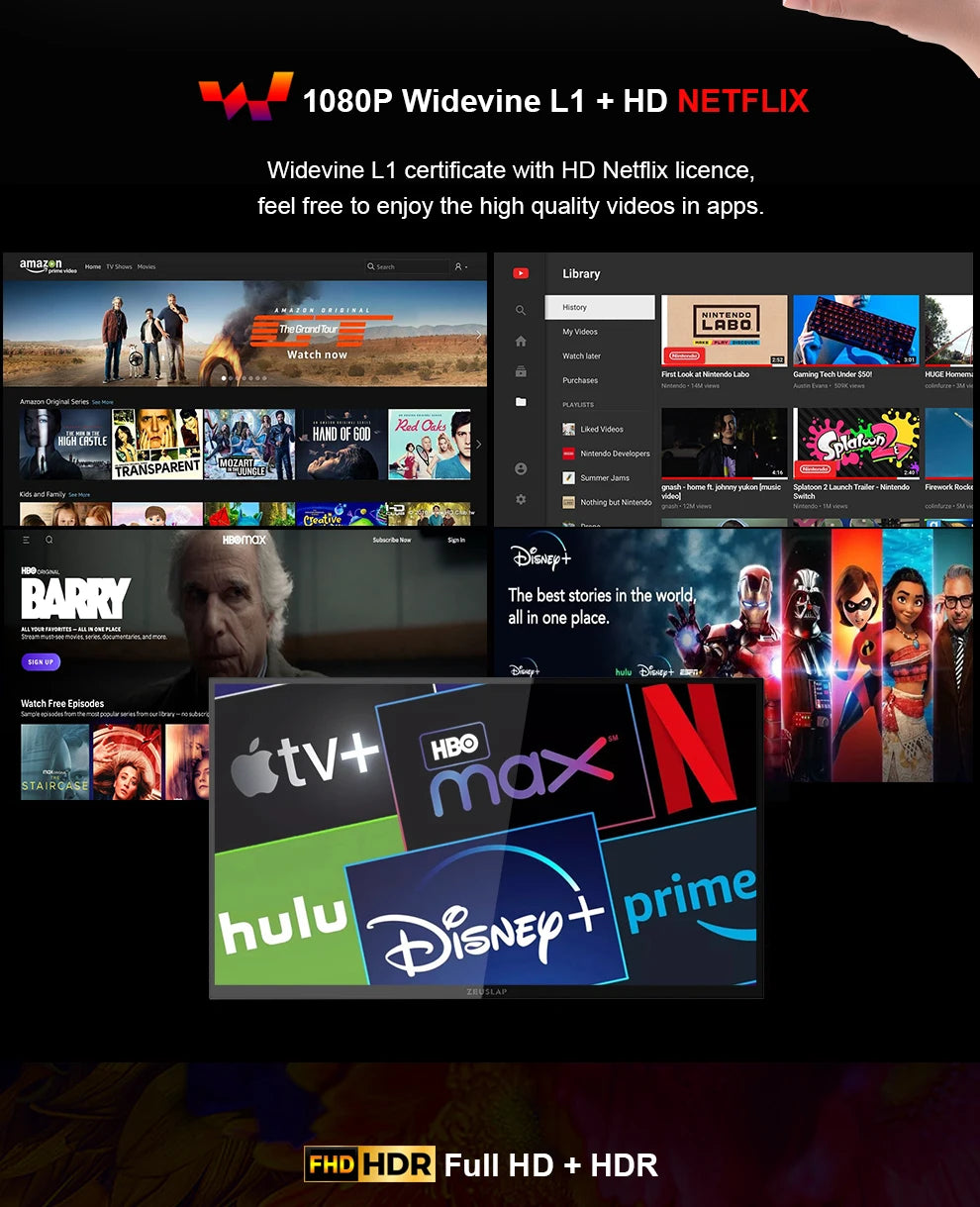 18.5" Smart Portable Touch Monitor with Google TV & Built-in Streaming
