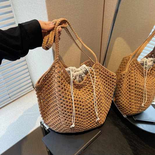 Luxury Woven Straw Beach Tote
