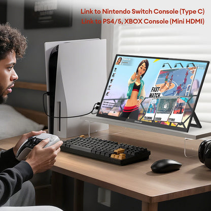 18.5" Touchscreen Portable Monitor 1080P IPS HDR Ultra-Slim Display