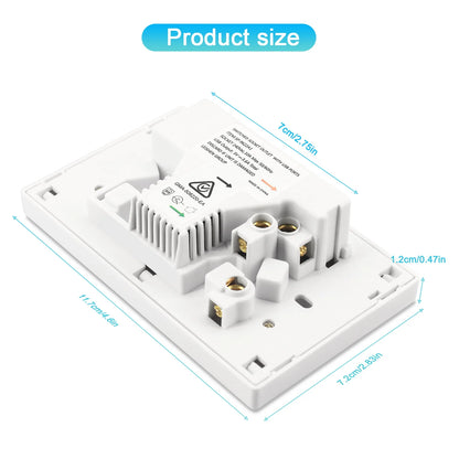 Australian Standard Dual Wall Socket with USB Ports & 2-Gang Switch