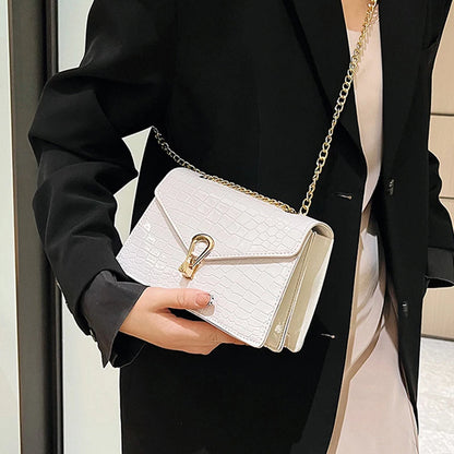 Luxury Croco Chain Shoulder Bag